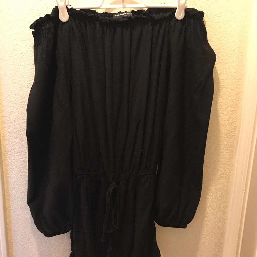 Brandy Melville Black Off The Shoulder Romper